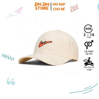 Nón mũ thời trang trẻ em N.ike Be Logo Cam Đôi Mắt, phụ kiện thời trang cho các bé tỏa sáng đi học, đi chơi