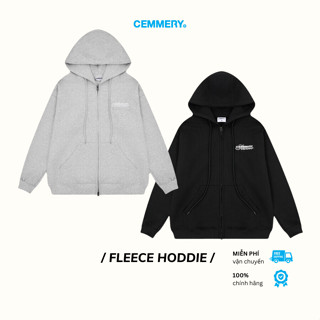 Hoodie CEMMERY Local Brand Chính Hãng Fleece Hoodie Nỉ Chân Cua Khóa Kéo 2 Đầu 2 Màu