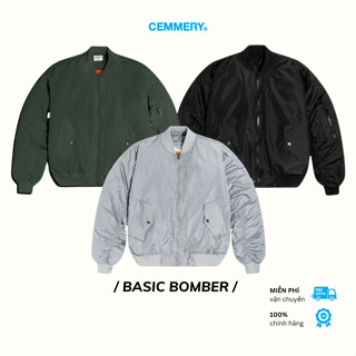 Áo Khoác Bomber lót chằn bông LocalBrand Cemmery BASIC BOMBER Form Boxy áo bomber unisex nam nữ 4