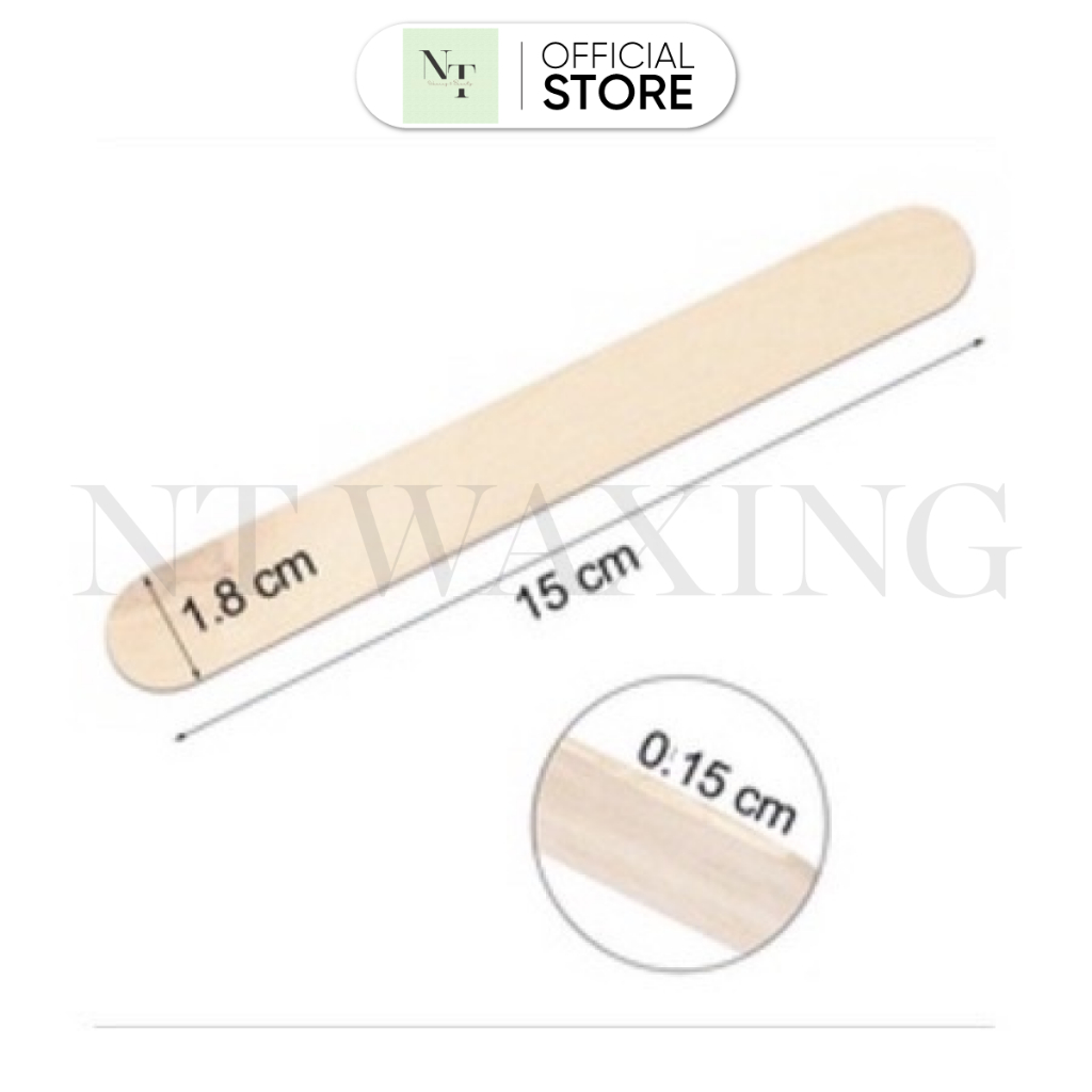 1 Que Gỗ Bôi Sáp NT WAXING Size Lớn Chuyên Dùng Phết Sáp Wax Lông - CHE TÊN