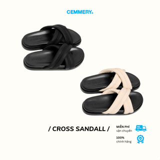Dép CEMMERY Local Brand Chính Hãng Cross Sandals Quai Chéo chất liệu PU 2 Màu