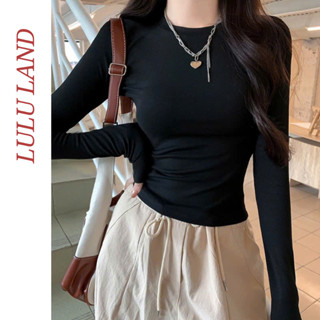 Áo thun nữ dài tay cổ tròn form ôm body nhiều màu form thường dễ phối đồ hàng có sẵn tại LuluLand