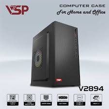 Vỏ Case máy tính VSP 2894 được sơn tĩnh điện kết hợp quạt tản nhiệt thích hợp cho văn phòng