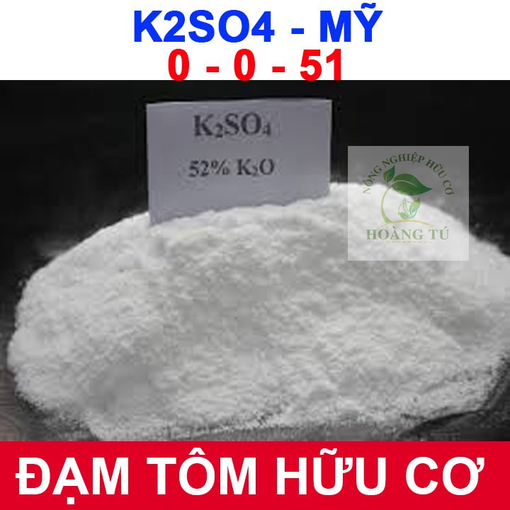 Phân Bón lá Kali Sunphat (K2SO4 - SOP): K2O = 52%; S = 18% (gói 1kg)