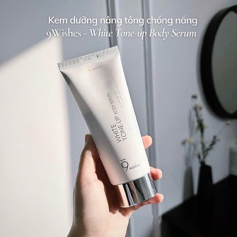 KEM DƯỠNG SÁNG DA BẬT TONE BODY 9Wishes White Tone Up Body Serum