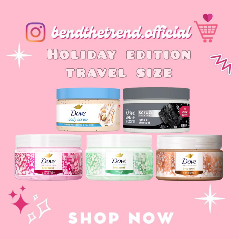 [AUTH-ĐỦ BILL] MINI TRAVEL SIZE HOLIDAY EDITION TẨY TẾ BÀO CHẾT DOVE BODY SCRUB 99g