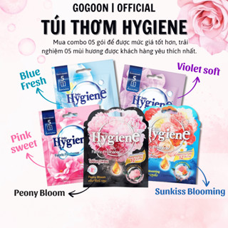 Combo 5 túi thơm 5 mùi Hygiene Thái Lan - Khử mùi hôi phòng, tủ quần áo, giày với hương hoa tự nhiên - MPX