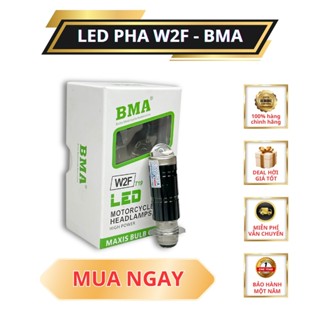[Hàng Chuản BMA] Đèn Pha LED Bi Cầu W2F - Chân Bóng M5 Cos Trắng Pha Vàng Lắp Dream, Wave Nhỏ, Fu1..