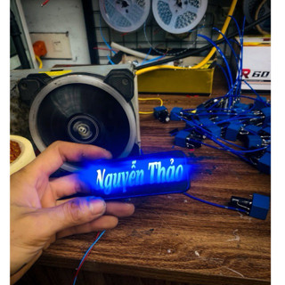  Bảng tên có đèn lắp sau dè xe máy  tên làm theo yêu cầu  