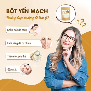 Bột yến mạch 1kg, nguyên chất, bột đắp mặt dưỡng trắng da, cấp ẩm, giảm thâm mụn, chống lão hóa