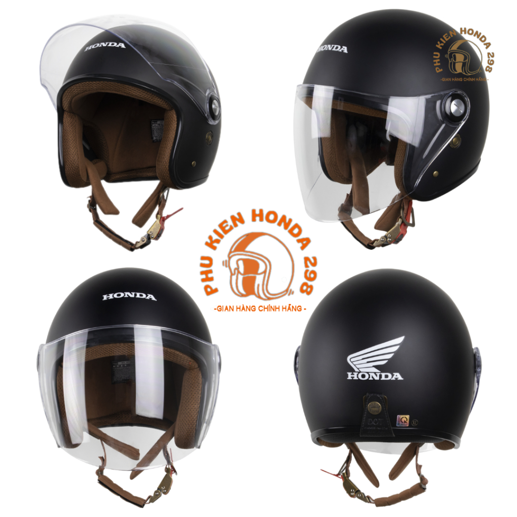 [Tặng quà chính hãng Honda] Mũ bảo hiểm 3/4 đầu Honda Jet dáng thể thao mẫu mới nhất 2024 (Bảo hành 