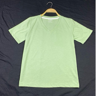 Áo Thun Nữ Cổ Tim Trơn Cotton 2 Chiều Amanecer