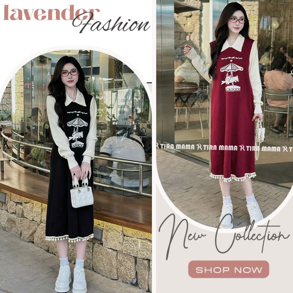 ĐẦM BẦU GIÁNG SINH NĂM MỚI CHẤT LEN QUẢNG CHÂU CỔ BẺ HÌNH CÂY THÔNG CUTE X96 VÁY BẦU THU ĐÔNG MẶC CÔNG SỞ XINH