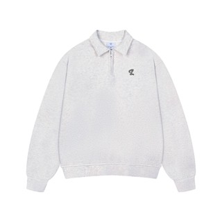 Áo Sweater Zip Lavi Studio Nỉ Lông Cáo/ Logo thêu áo nỉ dài tay cổ bẻ khóa kéo