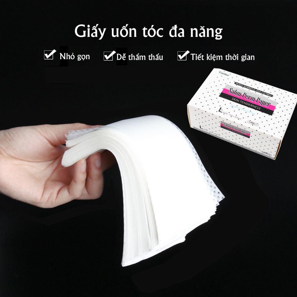 Hộp 1000 Tờ Giấy Uốn Tóc Đa Năng, Mỏng Dai Dùng Cho Salon - GU2