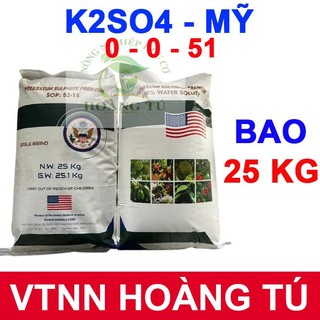 Kali Sunphat MỸ (K2SO4 - SOP): K2O = 52%; S = 18% (gói 1kg)