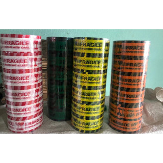 6 Cuộn Băng Keo In Chữ HÀNG DỄ VỠ - Dán Thùng Niêm Phong Giá Rẽ Loại 100yard, nặng 1,2kg, lõi 3 ly