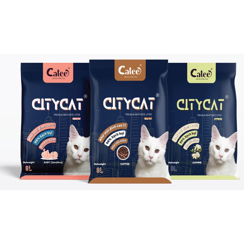 [ Tải 7 túi ] Cát vệ sinh cho mèo City Cat mùi ngẫu nhiên KHÔNG CHỌN MÙI