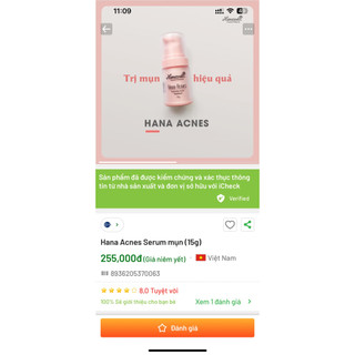 (Chính hãng-Date 2026)SERUM MỤN MINI HANAYUKI- HANA ACNES MINI