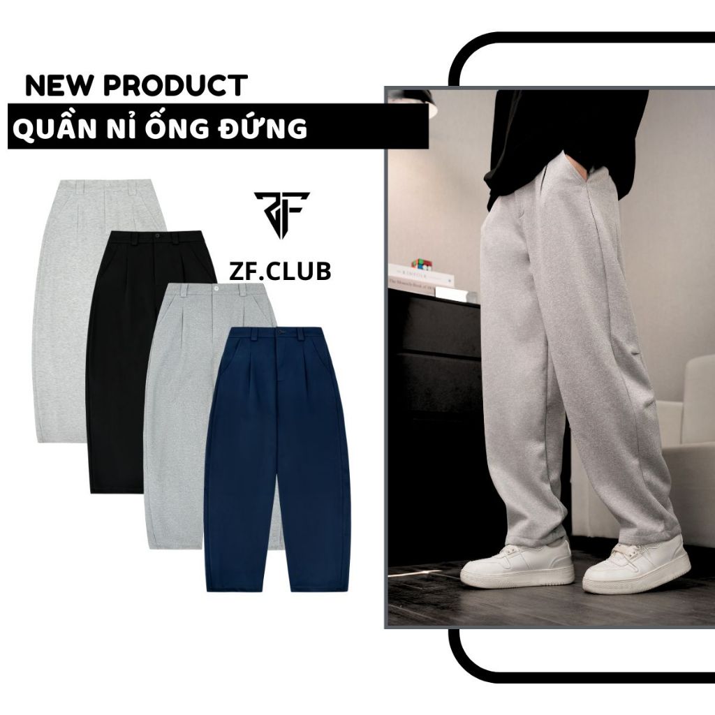 Quần Nỉ Cạp ZONEF STORE From Rộng Ống Thụng Chất Liệu Nỉ 2 Da Cao Cấp Thoáng Mát ( QNC )
