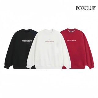 Áo sweater BOIZCLUB form rộng vải nỉ bông cổ tròn