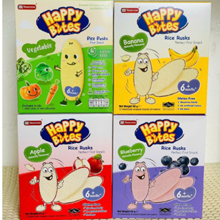 Bánh gạo ăn dặm cho bé Happy Bites hộp 21g và 50g cho bé 6m+