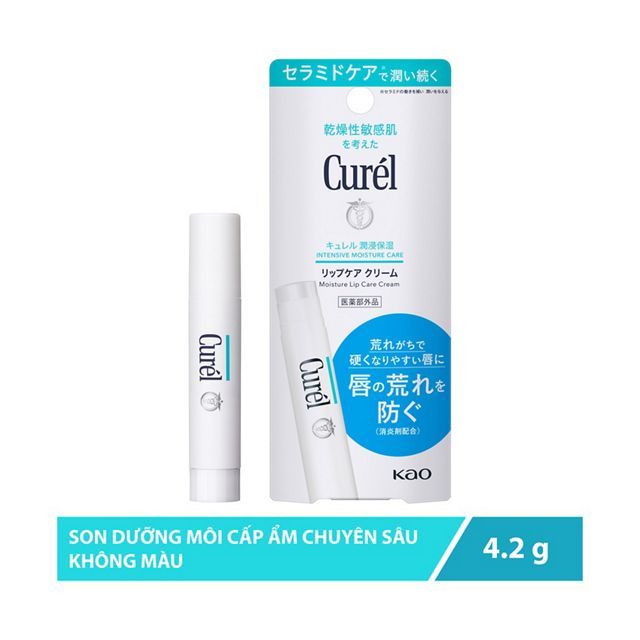 Son Dưỡng Môi Cấp Ẩm Chuyên Sâu Curel Intensive Moisture Care Moisture Lip Care Cream 4.2g Không Màu