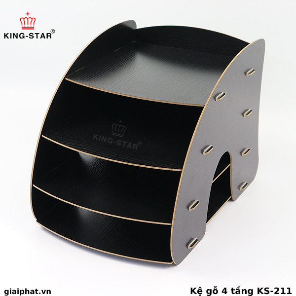 Kệ Gỗ 4 Tầng Đựng Hồ Sơ KS-211