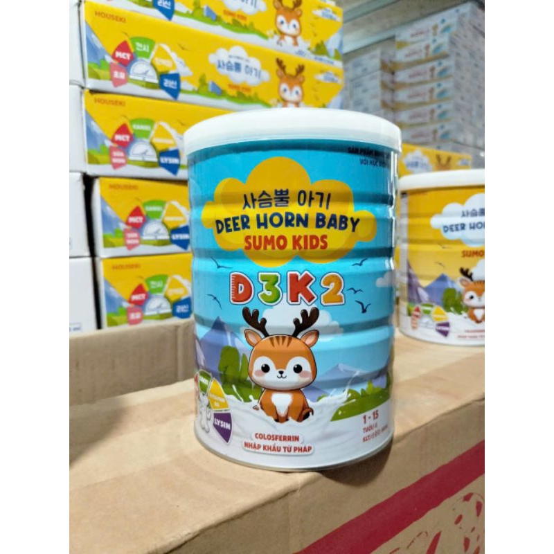 sữa gạc hươu sumo kids d3k2 800g