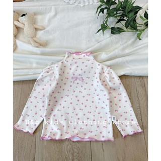 (8-23kg) Áo Giữ Nhiệt Cổ Bèo Cao Chất Nỉ Lông Thỏ Mềm Mịn Dày Dặn Thêu Nơ Xinh Dễ Thương Cho Bé Gái Thu Đông - BABY230