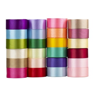 [Cuộn 5 mét] Ruy băng lụa bản 1cm, 2cm, 4cm trơn