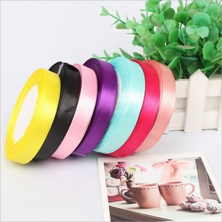 [Cuộn 5 mét] Ruy băng lụa bản 1cm, 2cm, 4cm trơn
