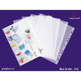 Bìa Lỗ Mỏng A4 KINGSTAR 10 Lá Nhựa PP Trong Suốt Chống Thấm Đựng Hồ Sơ Tài Liệu Văn Phòng