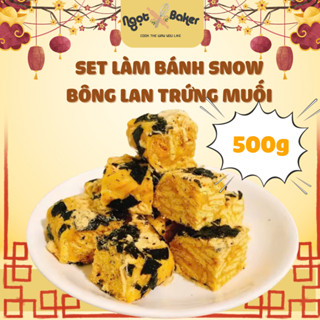 Set kẹo nougat mặn làm bánh Snow Bông Lan Trứng Muối, tự làm an toàn, nguyên liệu đảm bảo NgọtBaker