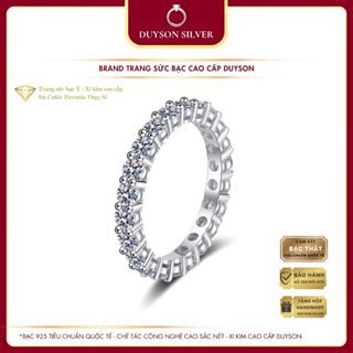 Nhẫn bạc Ý 925 cao cấp nam nữ Bling mạ vàng trắng đính kết đá CZ 5A cao cấp DUYSON SILVER [NXK31]