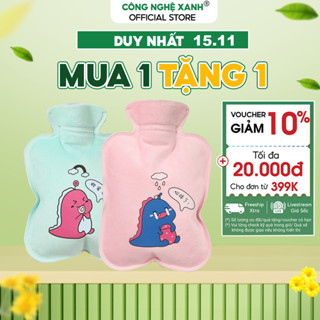 Túi chườm bụng đa năng, sưởi tay, sưởi bụng đổ nước, họa tiết hình thú cute dễ thương giao mẫu ngẫu nhiên