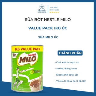 Sữa Bột Nestle Milo Value Pack 1kg Úc - Sữa Milo Úc