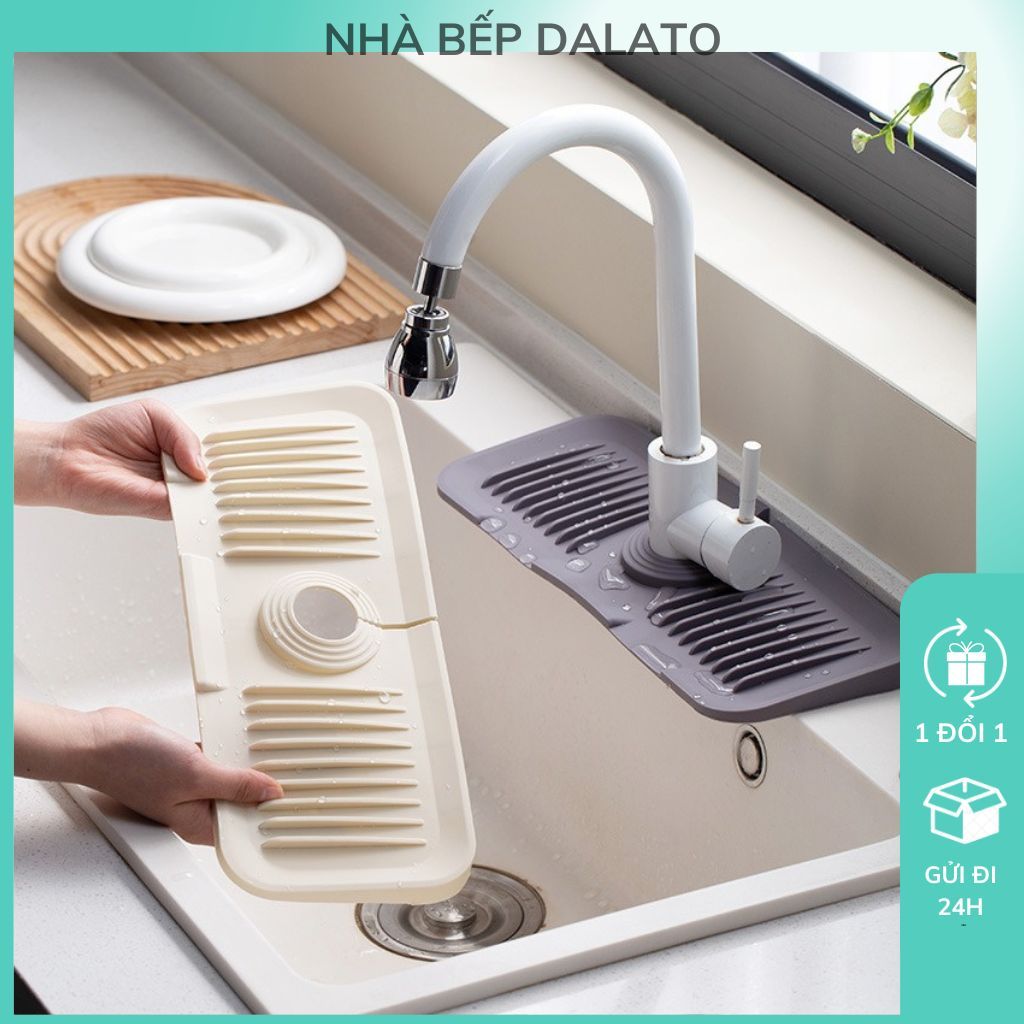 Thảm Silicon Lót Vòi Nước Thoát Nước Bồn Rửa Chén, Tấm Lót Bồn Rửa Chén