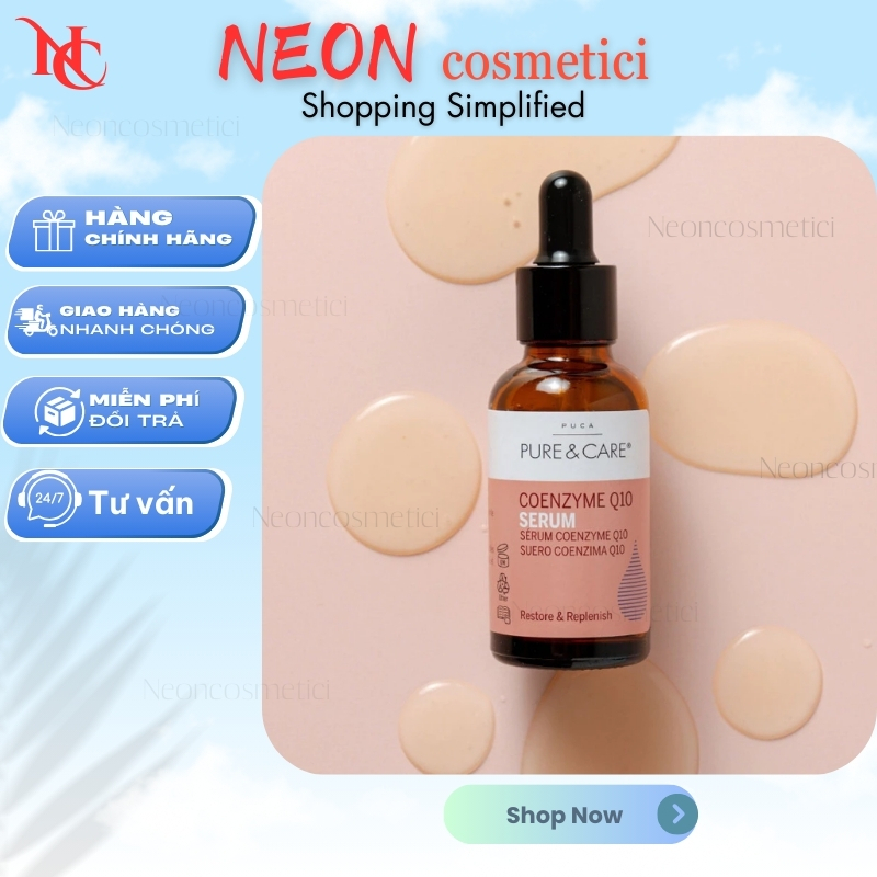 Tinh Chất Coenzyme Q10 Chống Oxy Hóa, Hạn Chế Da Mệt Mỏi và Lão Hóa Da | PUCA - PURE & CARE Serum Co