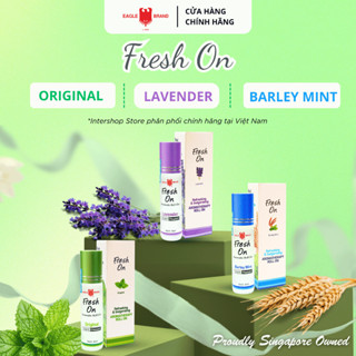 Combo 2 chai lăn thảo dược Fresh On bi lăn bằng thép Eagle Brand 8ml hỗ trợ giảm căng thẳng, chống say tàu xe FRESHON