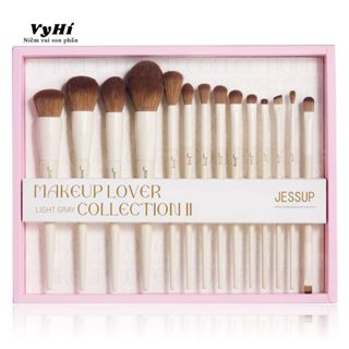 Box Gift - Set cọ Jessup T329-G Luxury Light Gray Comprehensive 14 cây