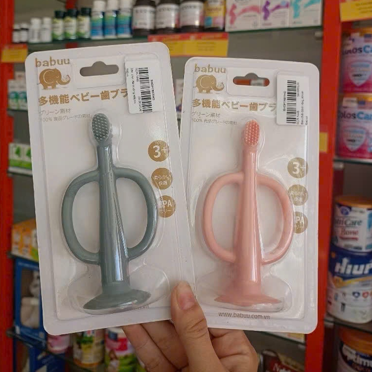 Bàn chải đánh răng Babuu silicone, gặm nướu babuu silicone
