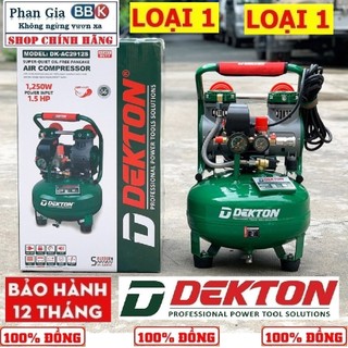 [CHÍNH HÀNG] Máy Nén Khí Không Dầu Dekton 12L - 1.5HP, Bảo Hành máy 1 năm, 100% Dây đồng, Chất lượng tốt