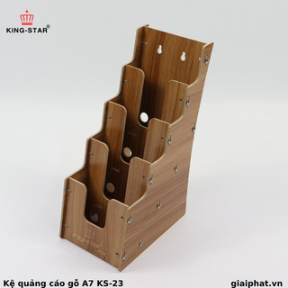 Kệ Quảng Cáo Gỗ A7 Kingstar KS23 Đựng Hồ Sơ Giấy Tờ Để Bàn