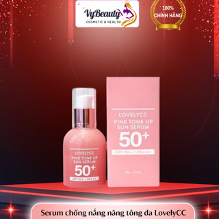  Tinh chất chống nắng nâng tone Lovelycc Pink Serum 30ml  Nước hoa hồng trắng da tẩy trang 3w 