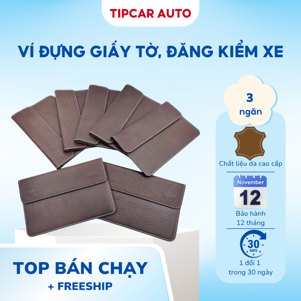 Ví Da Ô Tô Đa Năng Cao Cấp Đựng Giấy Tờ Bằng Lái Tài Liệu Tiện Dụng Chống Nước Sang Trọng