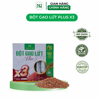 Bột Gạo Lứt Plus X3 Như Ý  Dạng Gói Tiện Lợi Thay Thế Bữa Ăn Hộp 20 Gói
