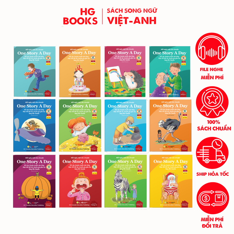 Sách One Story A Day lẻ cuốn bản song ngữ - phát triển trí tuệ và nuôi dưỡng tâm hồn  kèm file audio