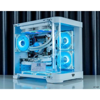 VỎ CASE MÁY TÍNH Magic Cubi/ VSP Aqua X2 X7/ Emaster Ec981 - kính cong BỂ CÁ mini chưa gồm Fan