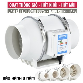 Quạt hút mùi thông gió khói công nghiệp lõi đồng chính hãng
